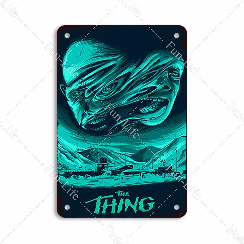 Наклейки на стену из металла с винтажными фильмами ужасов для паба, бара, клуба, дома, настенная табличка в стиле ретро 20x30 см