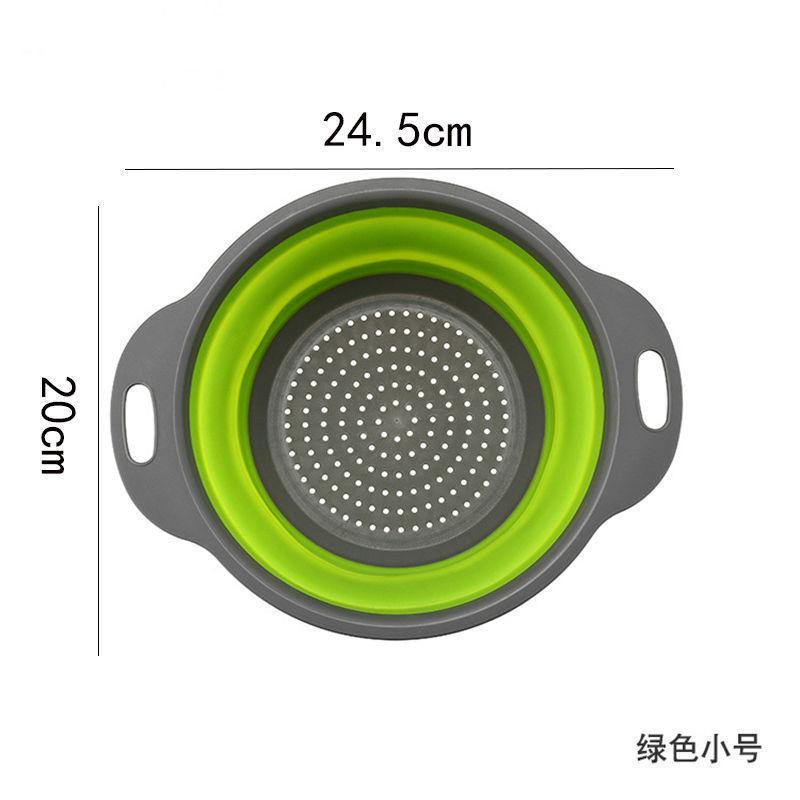 Collapsible Colander Strainer Basket Foldable Fruit Washing Basin Kitchen
