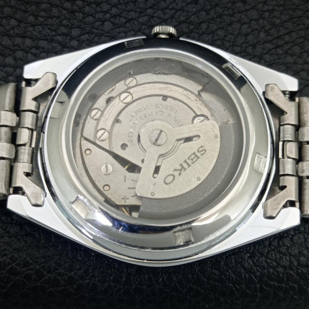 ЯПОНСКИЕ ВИНТАЖНЫЕ ОТРЕМОНТИРОВАННЫЕ МУЖСКИЕ ОРАНЖЕВЫЕ ЧАСЫ SEIKO 5 АВТОМАТИЧЕСКИЕ 6309A a442426-1