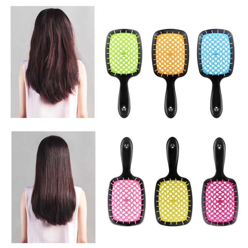 Hair Comb Detangling Tangled Hair Comb Hollow Out Massage Combs Anti-static Hair Comb Salon Hairdressing Styling Tools