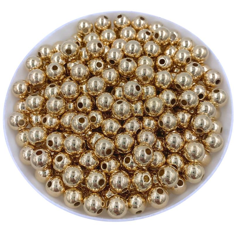 Главная Товары для вечеринок Для браслетов Ожерелье Золотые серебряные сплавы Глянцевые бусины Новые ретро 4/6/8/10 мм Изготовление аксессуаров Металлические разделительные бусины Креативные