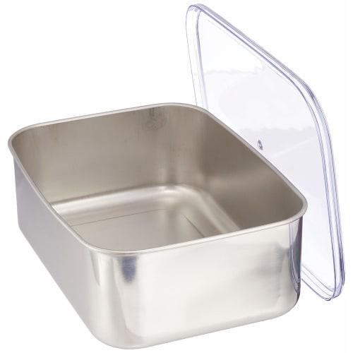 Kotobuki Metal Industries 18-8 Deep Kitchen Tray with AS Lid, Large (315 X 220 Mm)