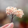 Pink Peach Flower Tree Miniature Ornament for DIY Landscaping
