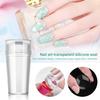 1 Set Nail Art Stamper with Nail Scraper Removable Design Transparent Silicone