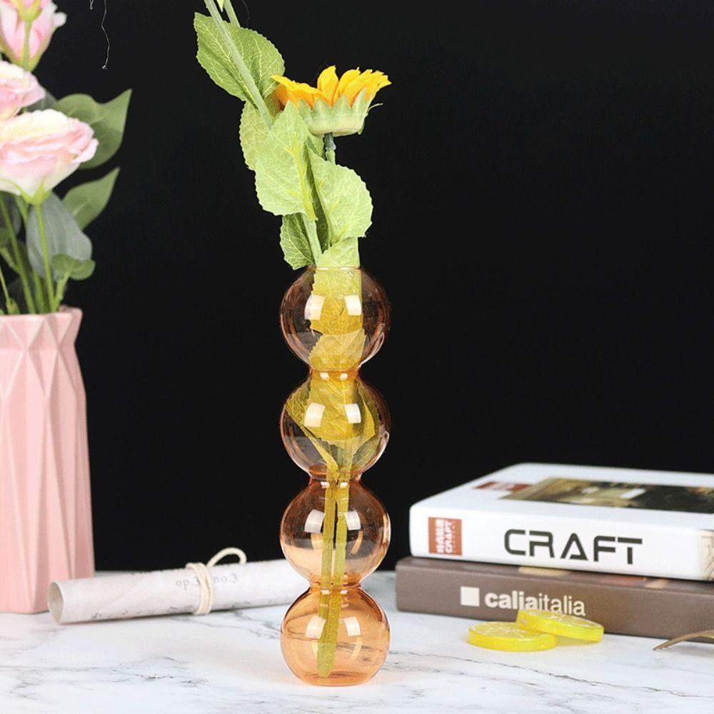 Modern Glass Vase Simple Spherical Flower Vase Table Decoration Hydroponic Flower Pot Living Room