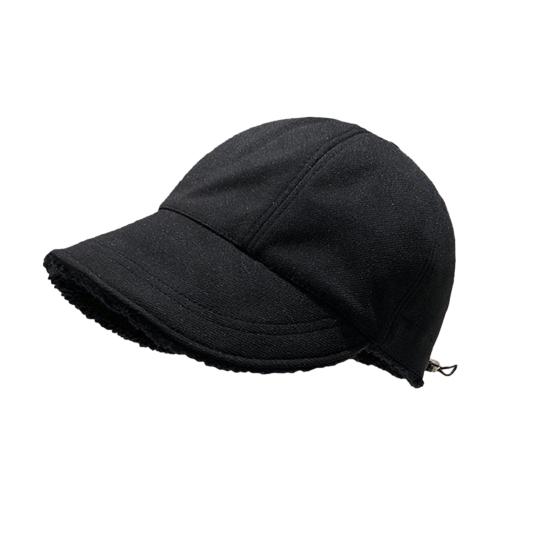 Бейсболка однотонная с бархатной подкладкой, регулируемая женская шапка, дизайн с защитой ушей, уличная зимняя шапка