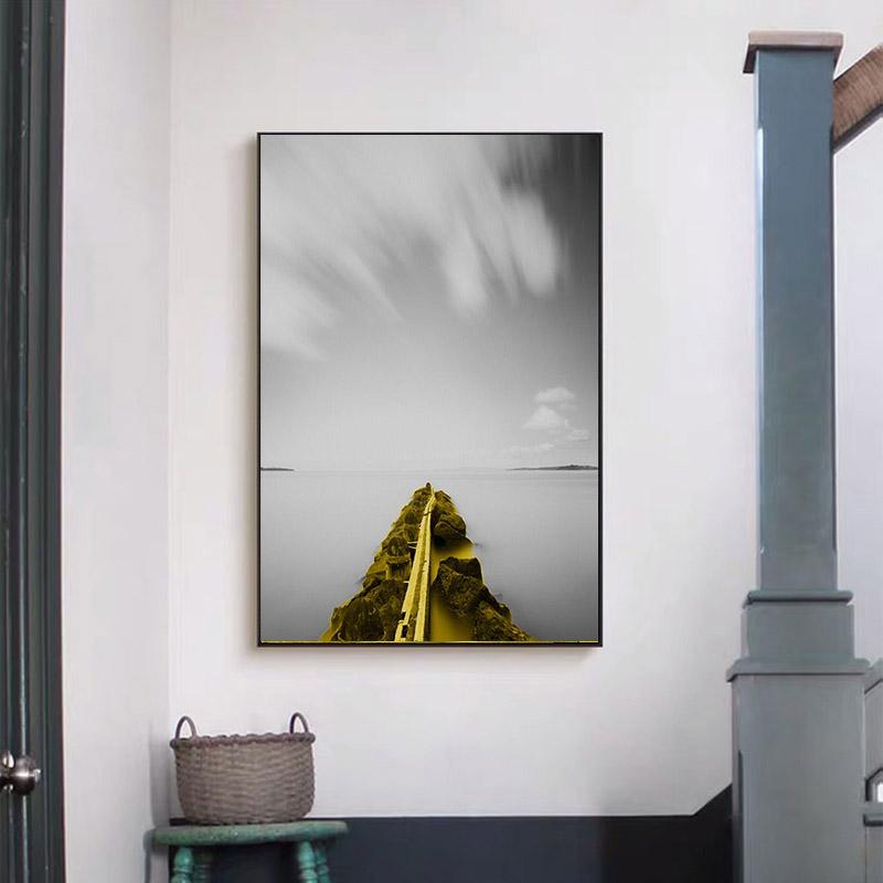 Скандинавские плакаты с изображением лодки и дерева, пейзаж, печать на холсте, картины с мостом через озеро, настенное искусство, современный домашний декор, фотографии для гостиной