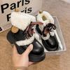 Women's Short Boots Winter New Thick Soled Plush Lace-up Mary Jane Shoes Comfortable Warm Anti-slip Wear Wear Fashion Boots