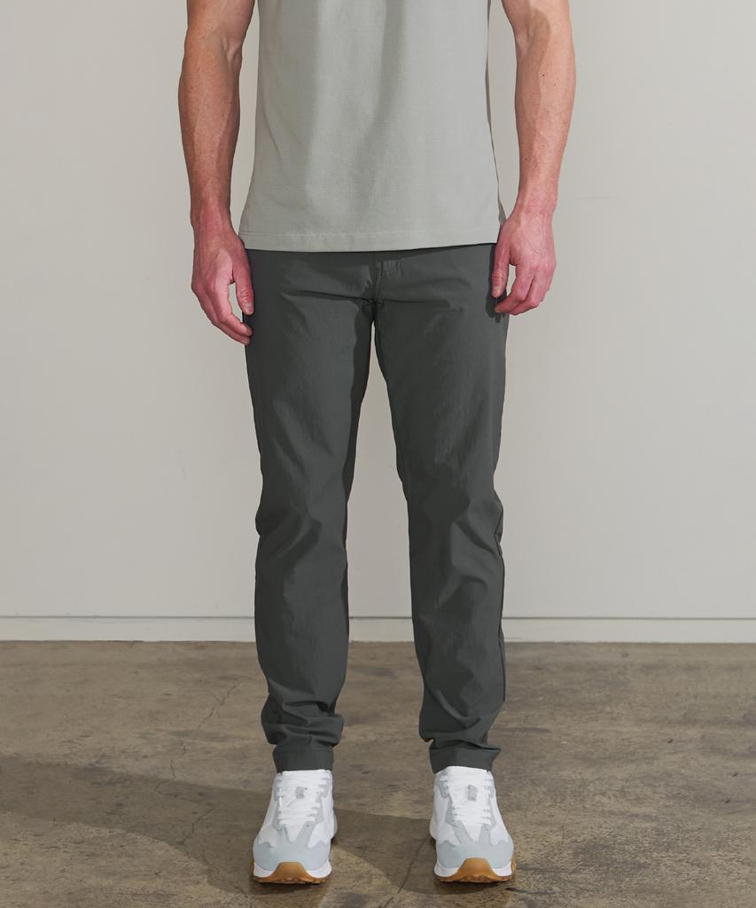 PANICALE Charcoal Embroidery Point Chino Pants