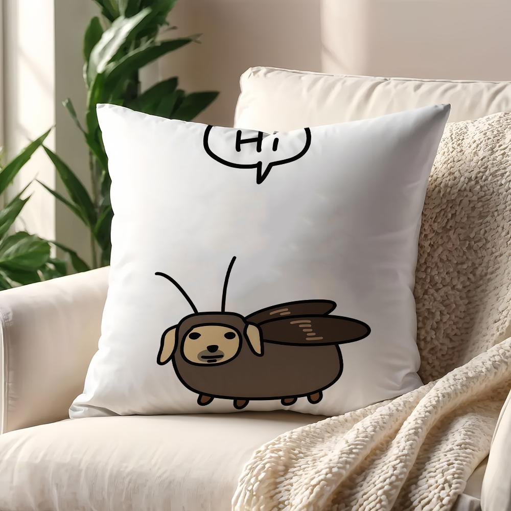 funny kawaii nNudaeng Dog Meme cushion cover For Pillow Printing Sofa Decoration Home Car Room Coffee Office Nordic Simplicity