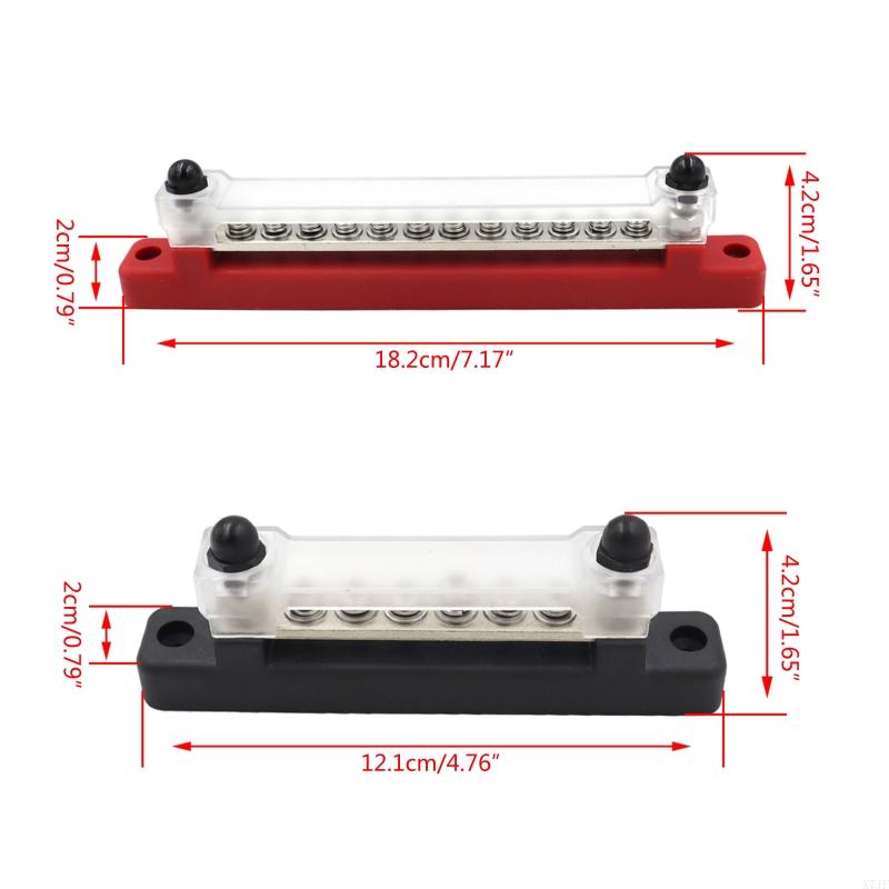 150A Busbar Terminal Block Bus Bar 12V Power Distribution Block 6 Terminals For Automotive Sound Audio Car Power Distributor