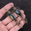 Серьги Pietersite, медные серьги с проволочной обмоткой, висячие серьги, медные украшения, серьги ручной работы с настоящим драгоценным камнем, абсолютно новые серьги в подарок маме
