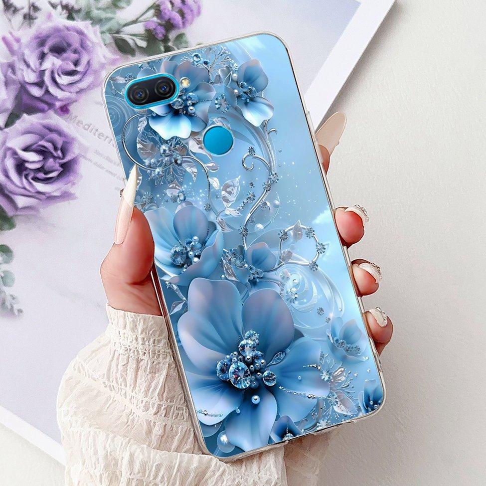 Clear For Oppo A12 CPH2077 CPH2083 Cover For Oppo A12 Case Luxury Butterfly Love Fashion Flowers Cool Lion Cute Painted