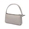 Longchamp Le Roseau Solid Minimalist Flap Zipper Closure Bamboo Buckle Leather Tote Bag Medium Women Tote Bags Ceramic-Gray 10324HFP266