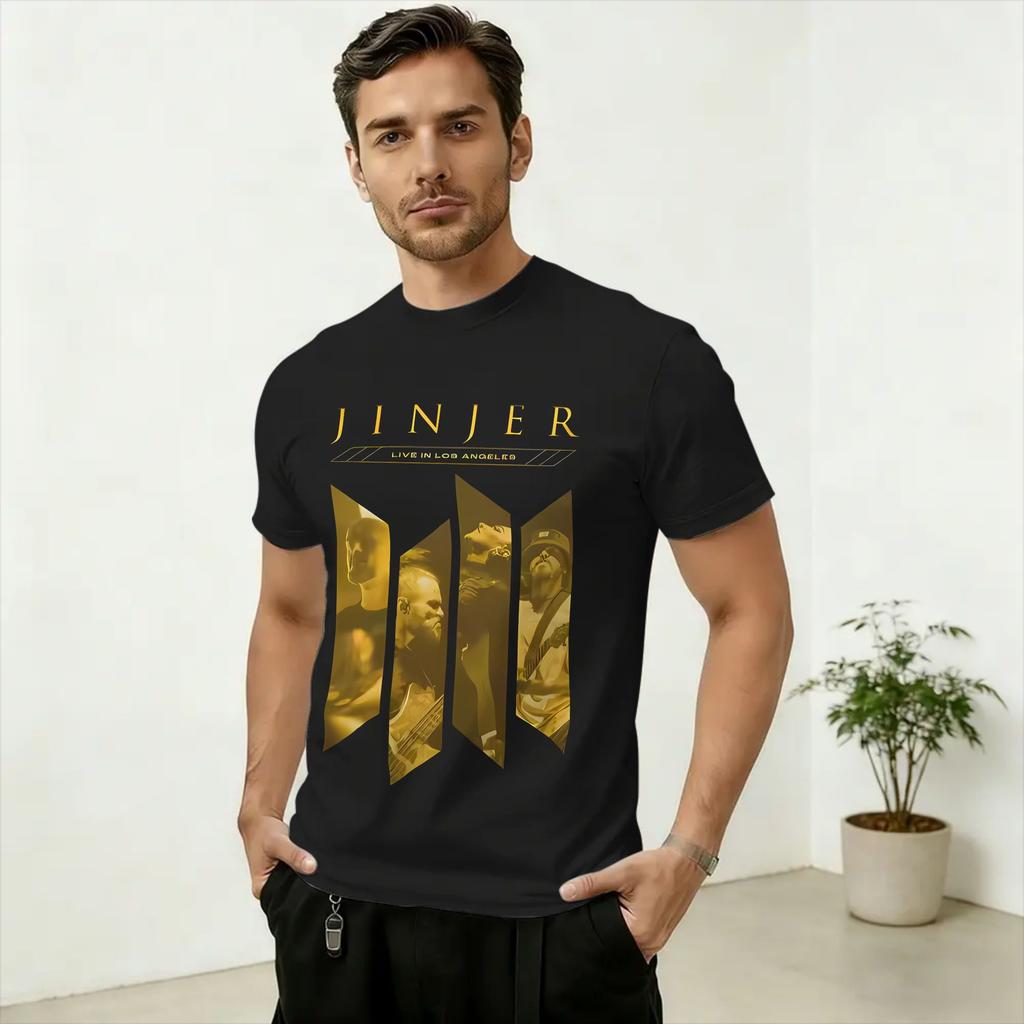 Band JJinjers Art TShirt for Unisex Cool Pure Cotton Tees Crewneck Short Sleeve T Shirt Plus Size Tops