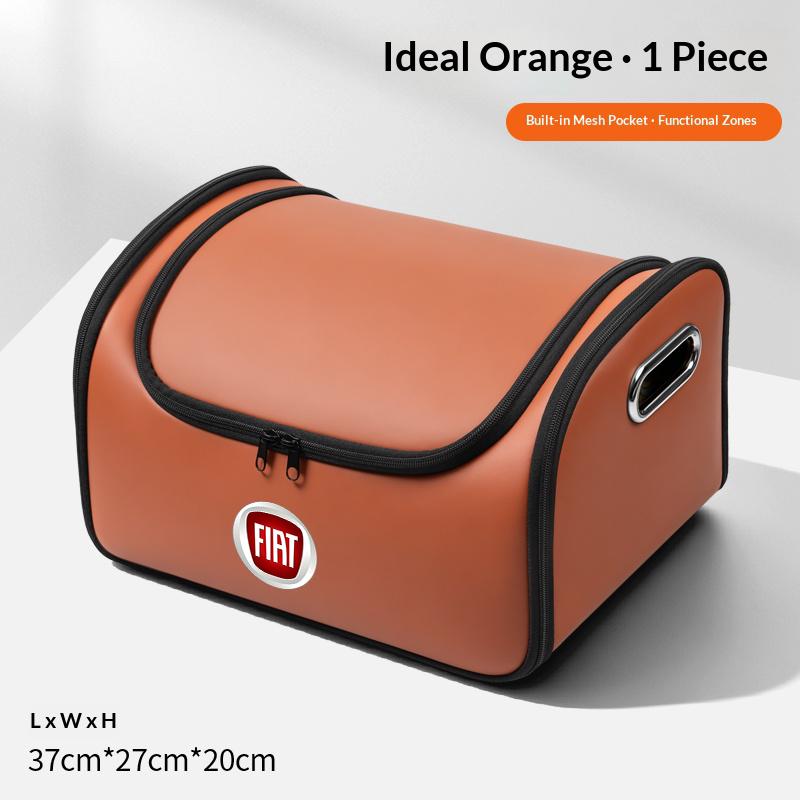 Car Trunk Organizer Storage Box Seat Multifunctional Storage Bag with Builtin Pocket For FIAT Abarth 500E Pulse Panda Tipo Doblo