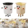 Trash Can DIYs Kitchen Compost Bin Funny Big Eye Trash Bin Garbage Can for Office Kids Bedroom Bathroom Home Decorations