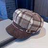 Women S Vintage Wool Blend Octagonal Newsboy Cap Casual Outdoor Hat
