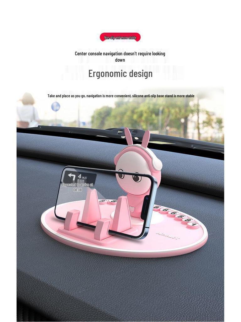 Мультяшный держатель для телефона на приборную панель автомобиля - многофункциональный кронштейн для навигационной системы