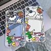Чехол-карточка для iPhone 11 13 XR 15 14 Pro Max iPhone 12 16 7 8 Plus XS Max Samsung S24 S23 A15 A55 A05 A54 Redmi 12 13C 13 9 с защитой от мультфильмов