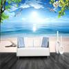 Modern 3d Wall Mural Beach Nature Scenery Photo Wallpaper Restaurant Living Room Bedroom Wall Papers Home Decor