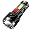 Портативный светодиодный фонарик из АБС-пластика: USB-перезаряжаемый, яркий свет для улицы, дома, ночной рыбалки и кемпинга