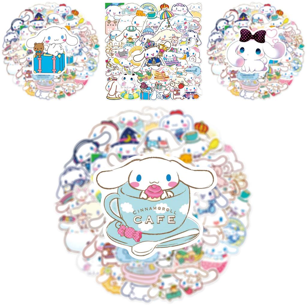 50pcs Cinnamoroll Stickers Waterproof Reusable Decor Laptop Graffiti Diy Gift
