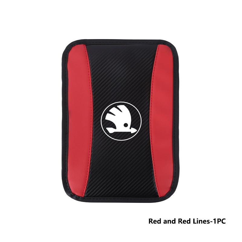 GQEW9 For Skoda Car Armrest Mat Center Console Arm Rest Protection Cushion Kamiq Karoq Octavia 2 3 Rapid Scala Kami Fabia VII VRS
