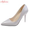 Fashion Aphixta 2024 Shoes Women Pumps High Heels Pointed Toe Thin Heels 7cm 10cm Shoes Wedding Party Leisure Nude Super Big Size 48