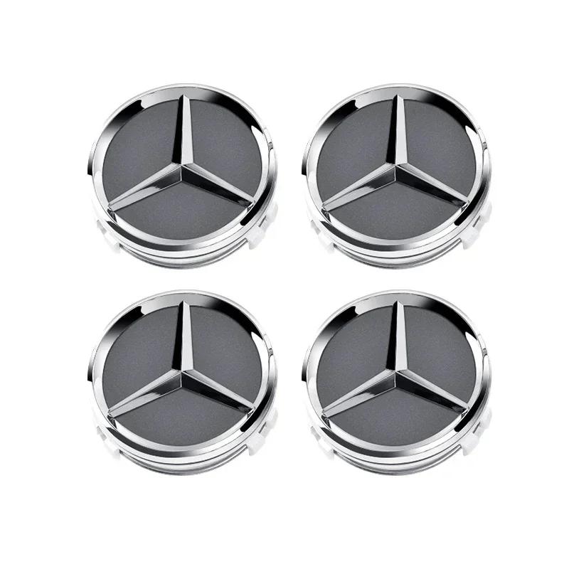ELM5 For Benz New 4pcs 60mm Car wheel Hub Cap Emblem badge for Mercedes Benz C180 E300 GLC W163 W166 W167 W204 W205 W212 W213 X253 W1