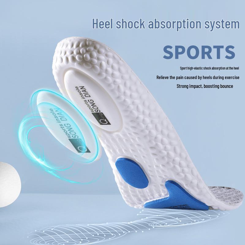 Sports Zoom Insole: High Elasticity, Shock Absorption, Sweat & Odor Control, Comfortable, Soft EVA Popcorn Height Boost.