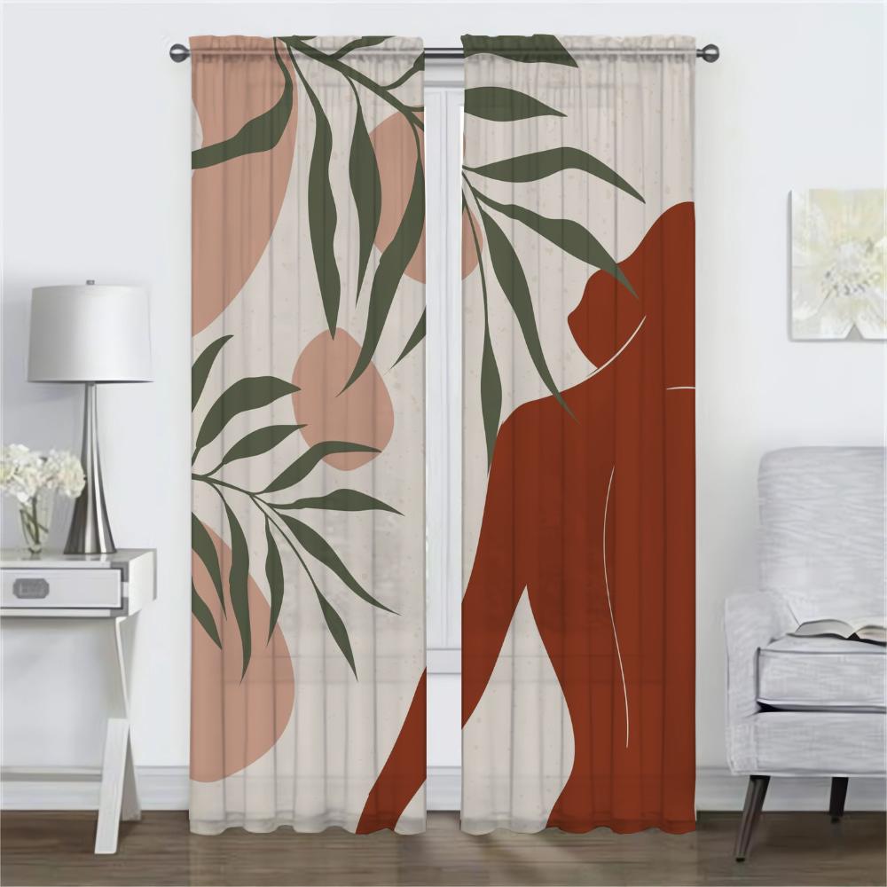 Kitchen Curtains for Camera Abstract Line Pattern Blackout Curtain for Room 2 Panel Blinds Halloween Decoration Partition Shades