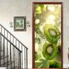 Fruit Lemon Door Stickers 3D Removable Vinilos Para Puertas Adhesive Wallpaper Art Murals for Doors Bibliotheque Modern Home Decor