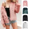 Women's And Winter Fashion Warm Long-Sleeved Solid Color Short Jacket