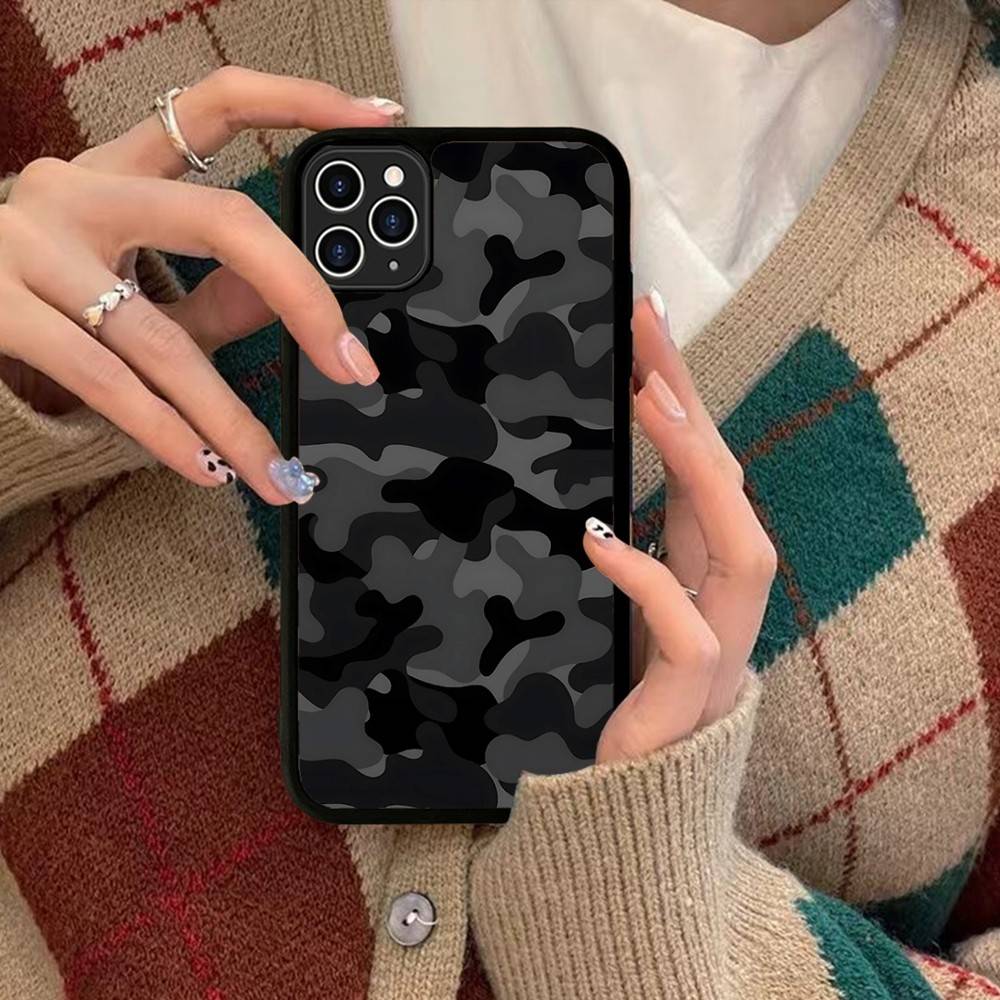 Камуфляжный Военный Армейский Чехол Для Телефона IPhone 17 16 Pro Max 11 12 13 14 15 Жесткий PC+TPU С Подставкой Задняя Крышка