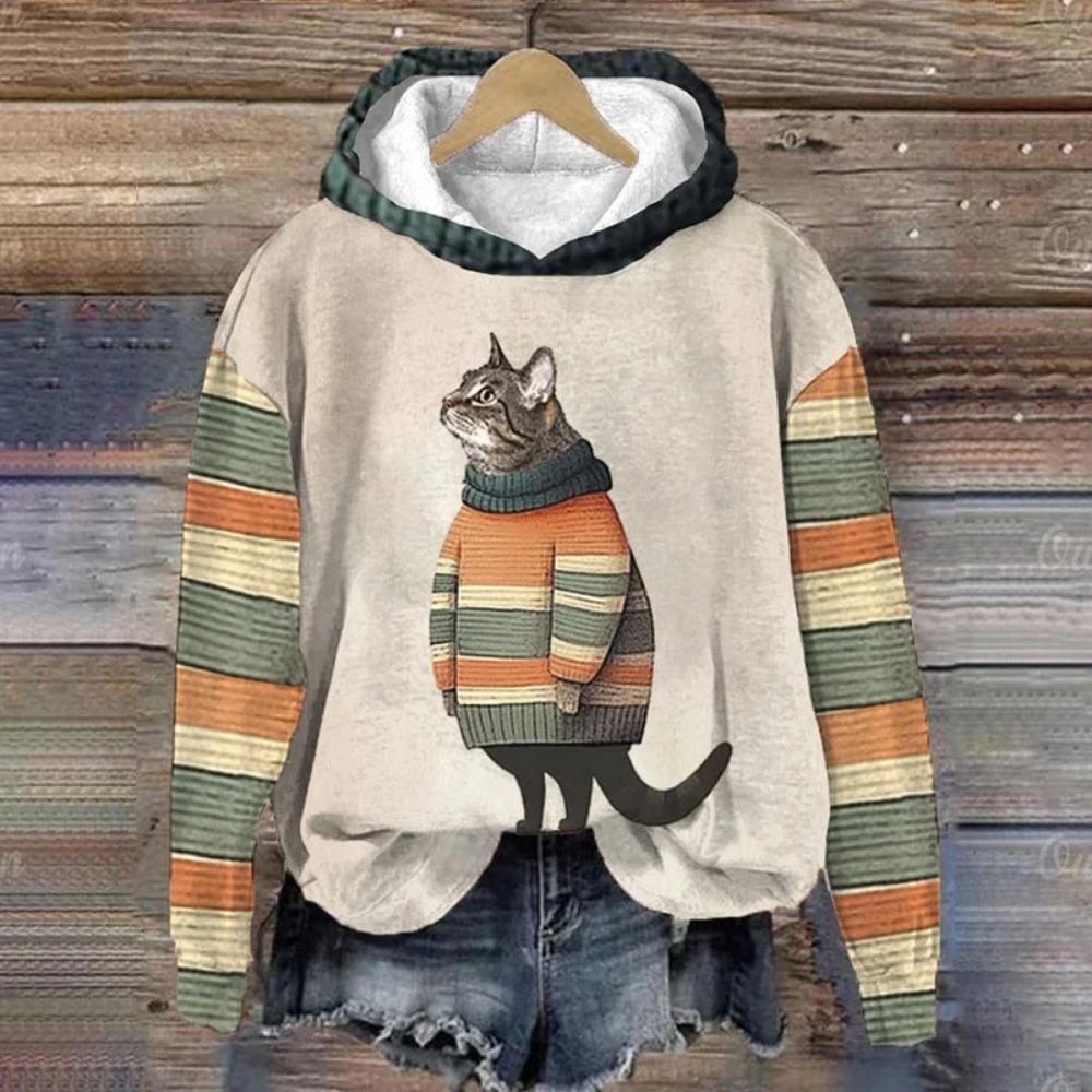 Женские толстовки с капюшоном Смешные кавайные кошки животные принтованные толстовки для мужчин Толстовки женская одежда повседневные длинные рукава унисекс пуловеры