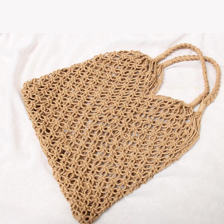 Hand-Woven Rattan Bag Straw Purse Handmade Wicker Crossbody Beach Bag