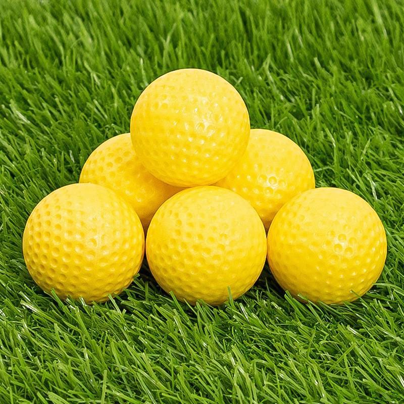 Practice Golf Balls 10Pcs Yellow Soft PU No Scuff Balls for Indoor Outdoor Backyard Training Sessions