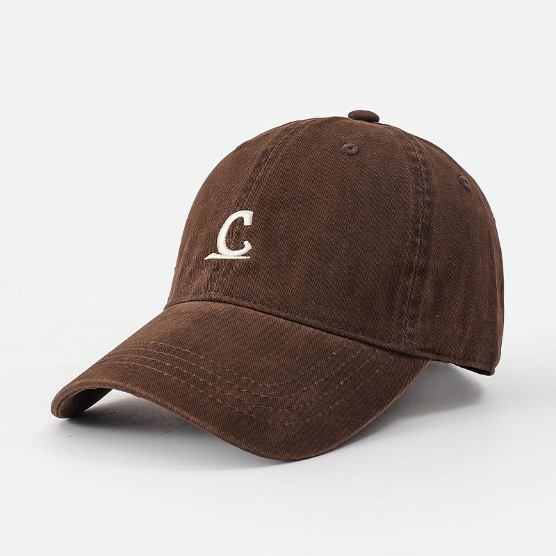 Versatile hat women's spring and summer casual high-quality cotton baseball cap simple embroidery cap sun hat