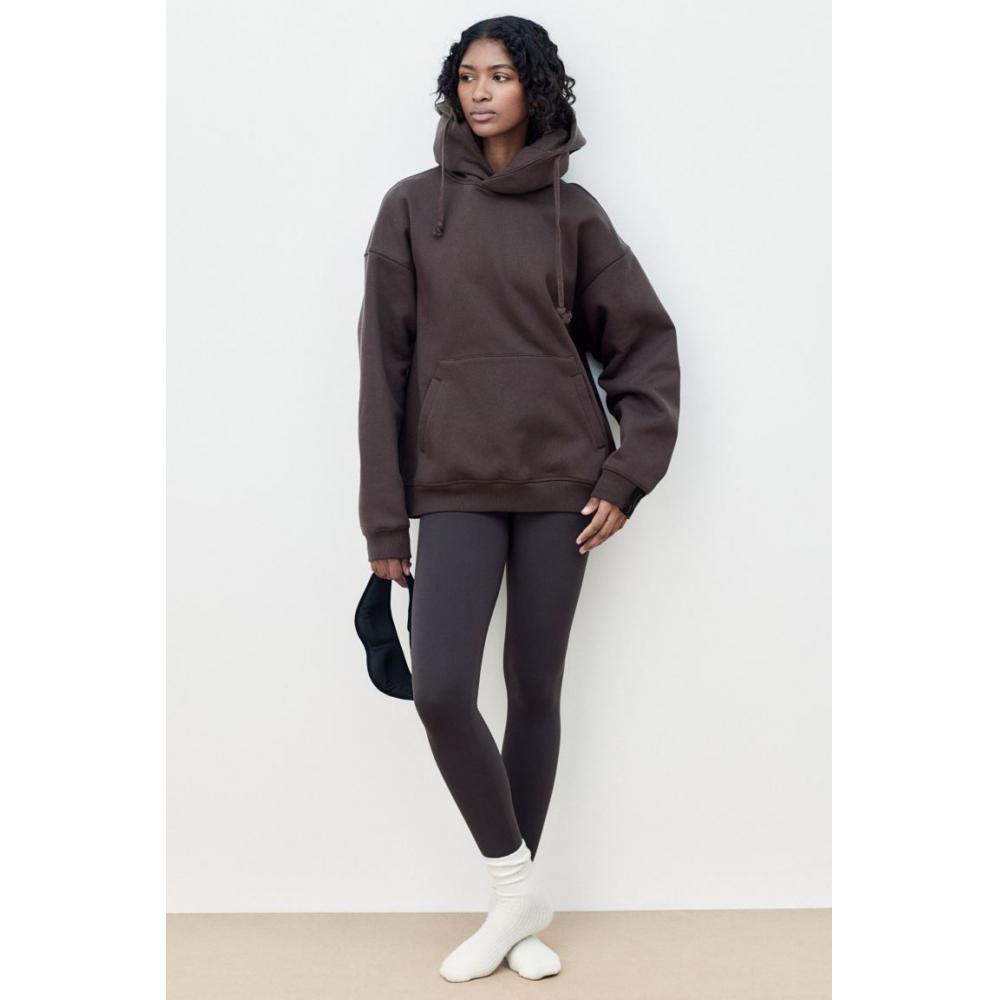 Спортивная толстовка с капюшоном HM Inflatable Collar темно-коричневого цвета