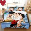 3D Kids Boys Anime One Pieces Duvet Cover Merry Christmas Bedding Set Queen King Full Size for Holiday Bedroom Teens Women Gift