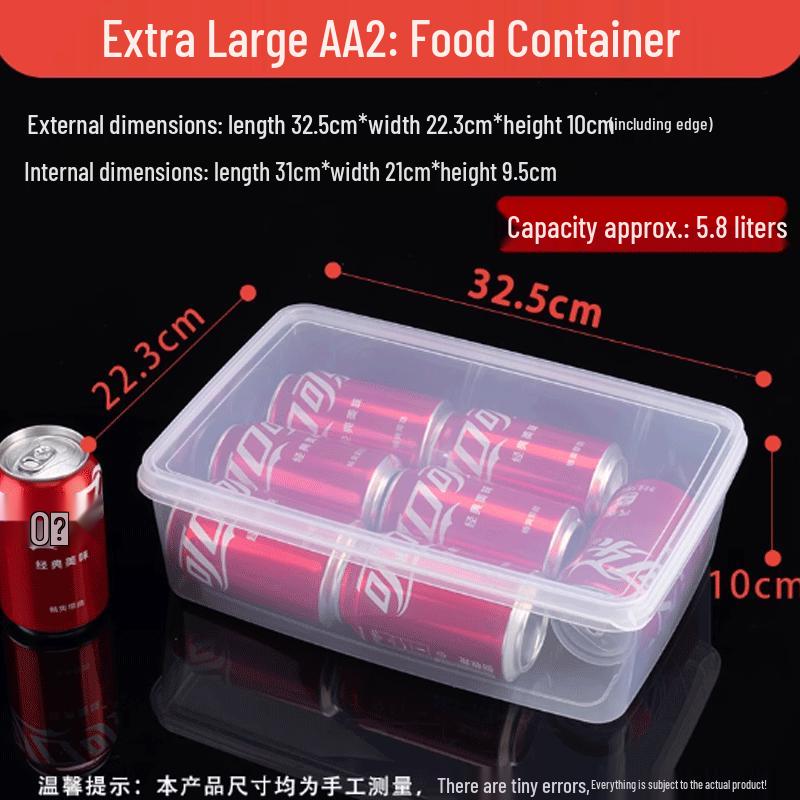 Прозрачный пластиковый прямоугольный контейнер для хранения продуктов