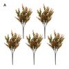 5 шт./компл. Осенний искусственный эвкалипт реалистичные поддельные пластиковые растения Хэллоуин День благодарения Фестиваль урожая в помещении