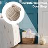 Weighted Door Stopper Heavy Sand Filled Door Stop with Handle Home Office Indoor Decorative Handmade Cotton Rope Ball Floor Doorstop