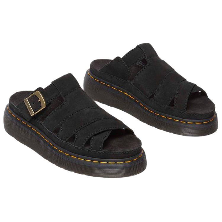 Dr. Martens Maxxy Fashion Удобные Износостойкие Шлепанцы Унисекс Сандалии Черные 41125001