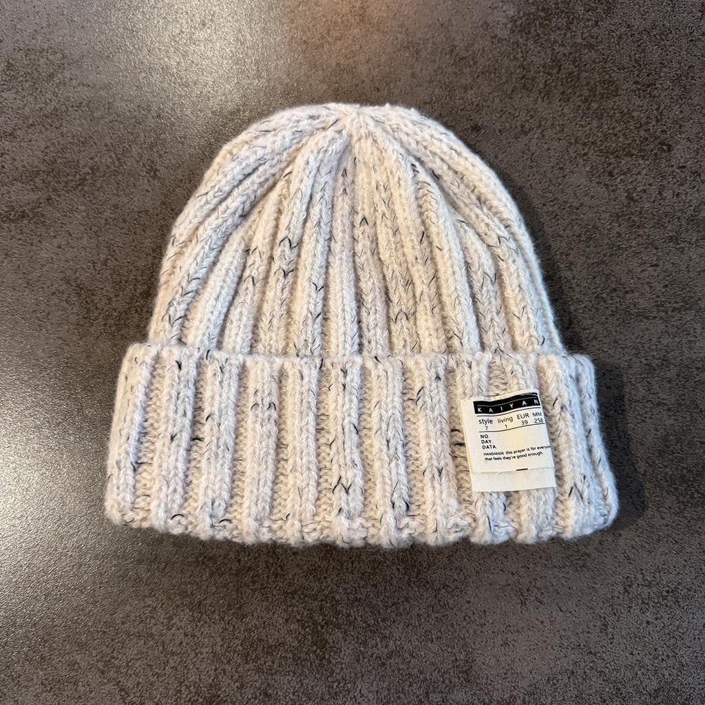 Womens Knitted Cap With English Letter Print For Autumn Winter Warmth Casual Wear