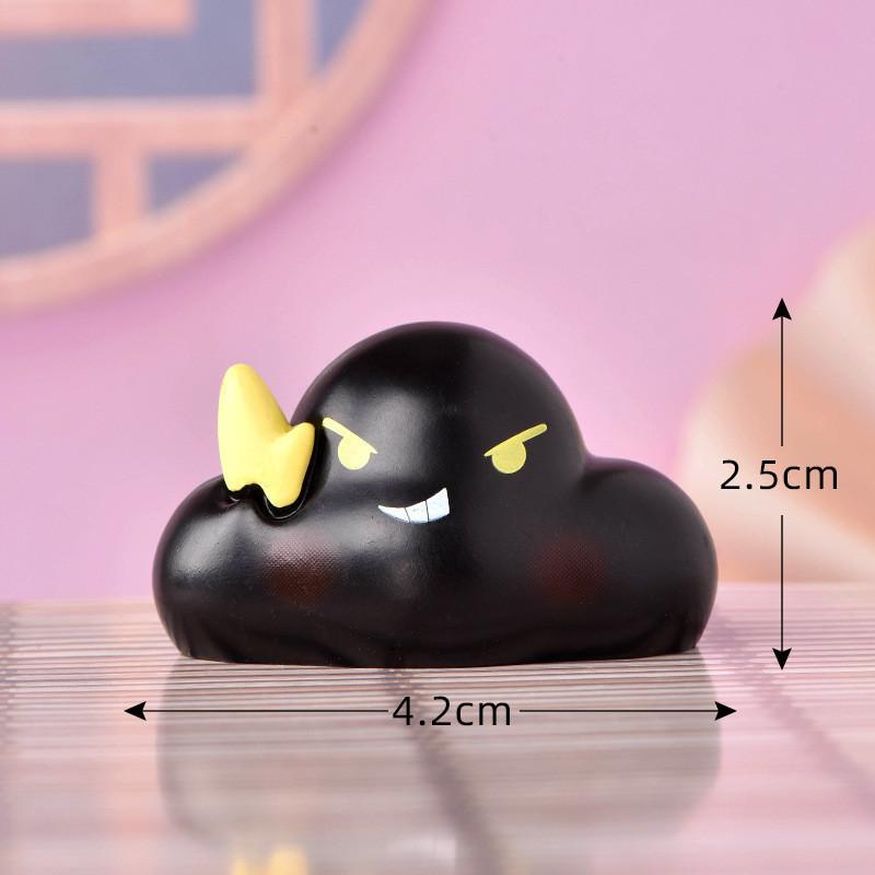 Charming Resin Craft Cartoon Avocado Sushi Figurines Adorable Miniature Ornaments