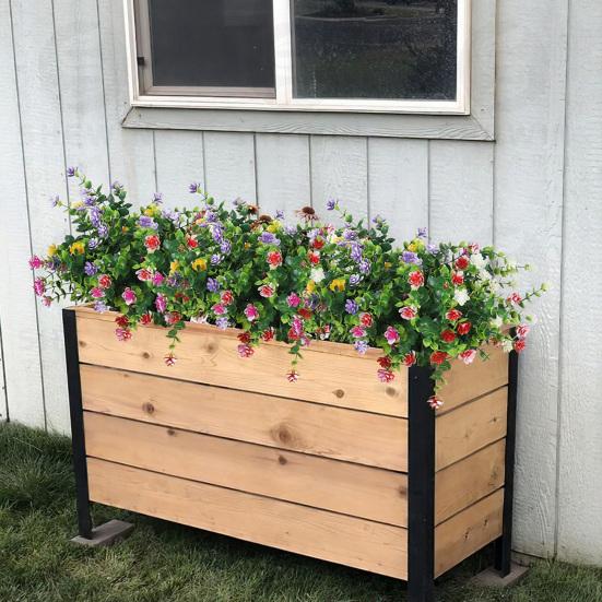 Искусственный цветок камелии с листьями эвкалипта 7-веточный искусственный цветок со стеблем, устойчивый к УФ-излучению, искусственное цветение, для украшения помещений и улицы, для свадебной вечеринки