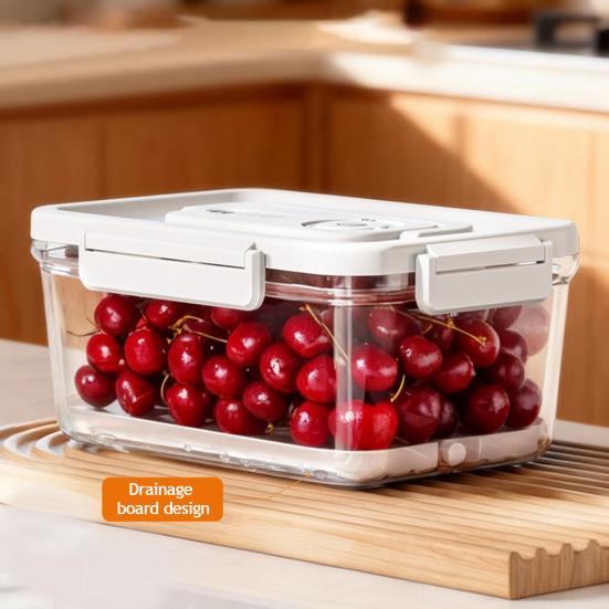 Электрический вакуумный контейнер для еды, герметичный ящик-хрустяшка с ручным насосом, пищевой контейнер без BPA для хранения в холодильнике, для фруктов, овощей и мяса