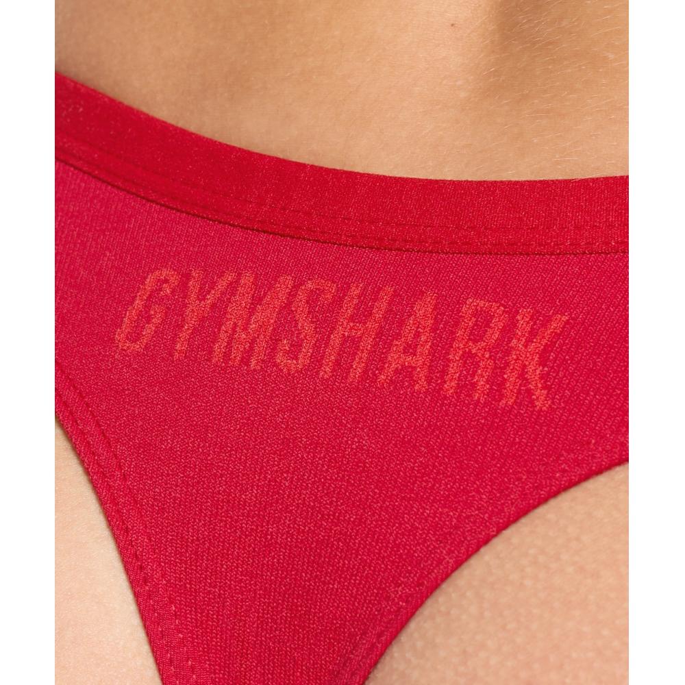 Gymshark Бесшовные стринги с опущенным передом, карминно-красные B6a6y Rbqw